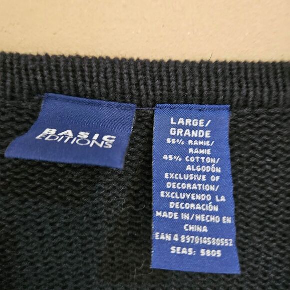 y2k ugly christmas sweater with cats black cardigan - Picture 5 of 6